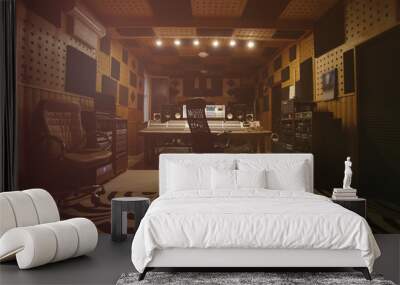 Interior of recording studio Wall mural