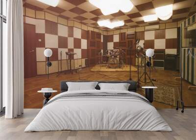 Rehearsal room - interior of recording studio with professional equipment Wall mural