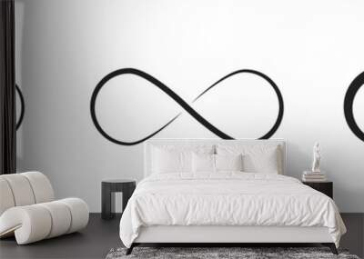 Infinity symbol. Vector logos set. Vector illustration. Wall mural