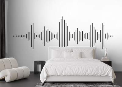 Sound waves vector Wall mural