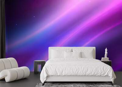 Purple modern background, Wave, in space bright style, Generative AI Wall mural