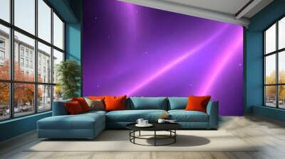 Purple modern background, Wave, in space bright style, Generative AI Wall mural