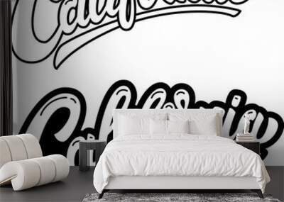 california. lettering phrase on white background. for poster, card, flyer, banner, print. Wall mural