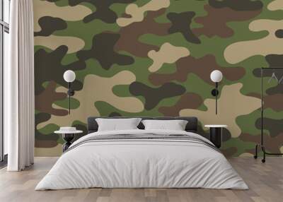 Camouflage pattern. Design element for poster, clothes decoration, card, banner. Wall mural