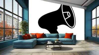 Megaphone icon. Design element for logo, label, sign, badge. Vector illustration Wall mural