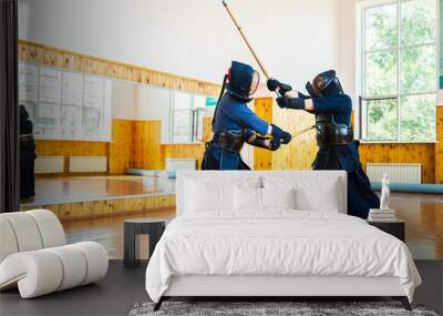 Japanese martial art of sword fighting Wall mural