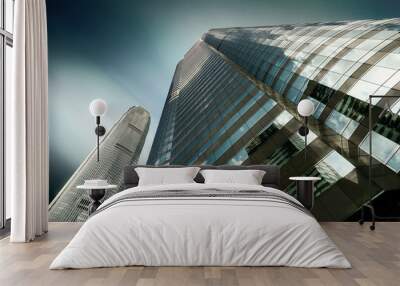  Architectural shapes of Hong Kong in abstract style Wall mural