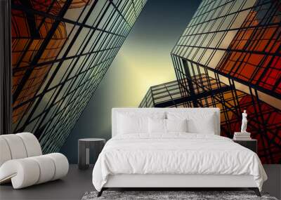 modern architecture shapes in abstract style (hong kong) Wall mural