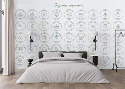 Eco cosmetics icon. Wall mural