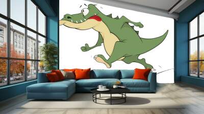 Green crocodile Wall mural