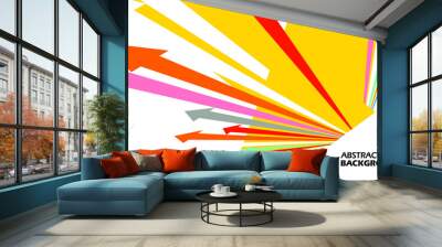 Radial abstract graphic design, vector background. Wall mural