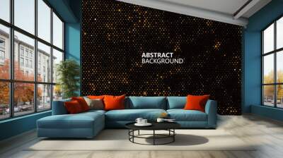 The abstract halftone background consists of different dots. Wall mural