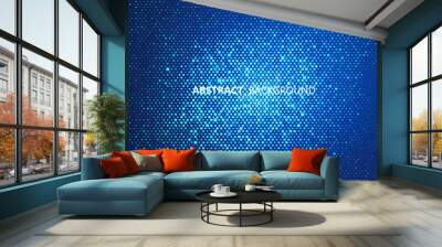 The abstract halftone background consists of different dots. Wall mural