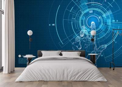 touch the future,interface technology, the future of user experience. Wall mural