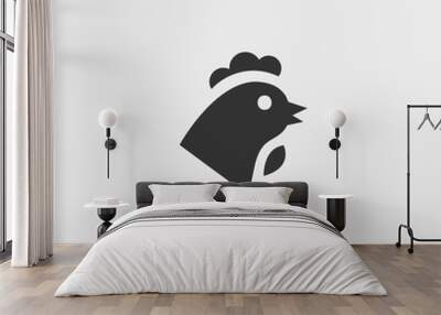 chicken icon vector illustration and symbol foir website and graphic design Wall mural