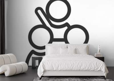 hand up human icon lifting gray vector people for your websites and projects eps10 answering or participating person educational or journalist Wall mural