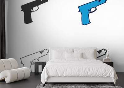 pistol gun icon vector illustration design Wall mural