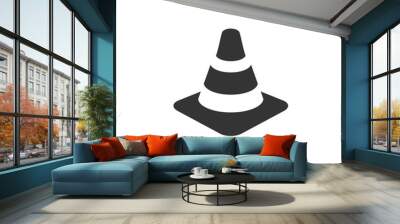 traffic cone icon vector illustration for graphic design and websites Wall mural