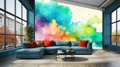 Abstract watercolor background crafted Wall mural