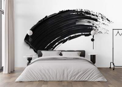 Enhance your design with a versatile black mascara brushstroke texture Wall mural