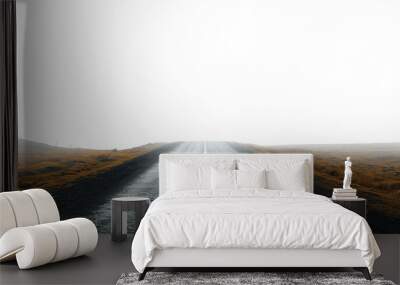  road isolated on transparent background Wall mural