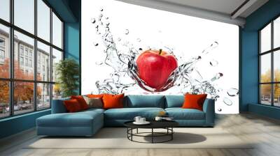 Apple causing water splash Wall mural