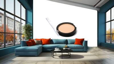  face powder for make up isolated on the white Wall mural