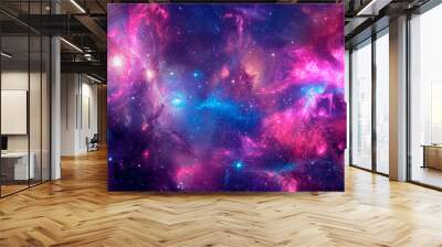 beautiful space with bright sparkling stars background Wall mural