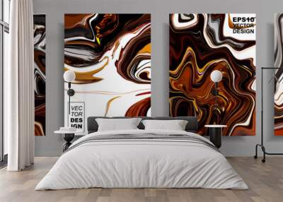 Modern design A4.Abstract marble ceramic texture of colored bright liquid paints. Plating of acrylic paints. Design presentations, print, flyer, business cards, invitations, calendars, websites Wall mural