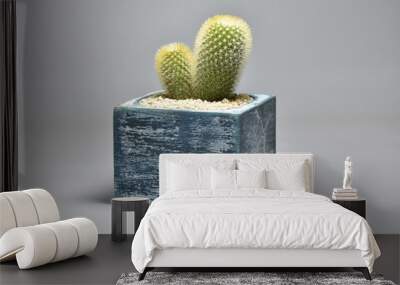 Cactus and succulents in handmade pots Wall mural