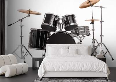 Black and silver drum kit Wall mural