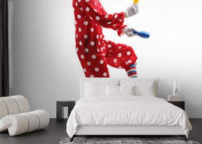 Clown juggling and standing on a ball Wall mural