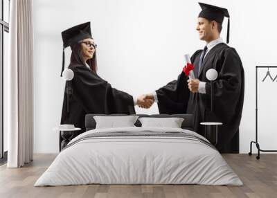 Graduates shaking hands Wall mural