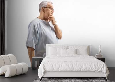 Pensive elderly patient Wall mural