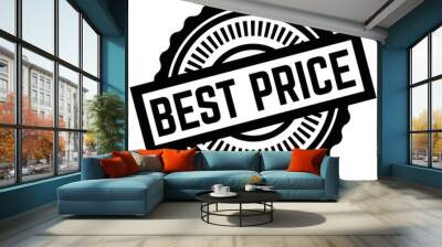 Print best price stamp on white Wall mural