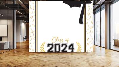 Graduation Background Template 2024 Wall mural