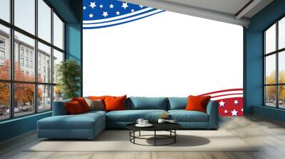 patriotic american flag background Wall mural