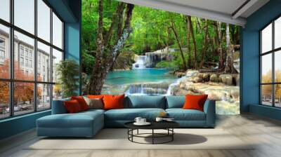 Erawan Waterfall, Kanchanaburi, Thailand Wall mural