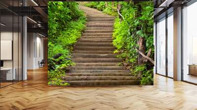 Stairway to forest Wall mural