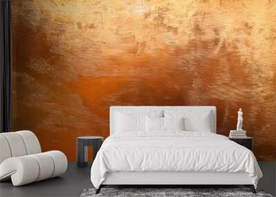 Elegant orange gold foil texture with distressed finish for luxury design. texture background. Wall mural