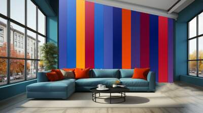 Stripes in Motion: A dynamic and lively illustration. AI Generation. Wall mural