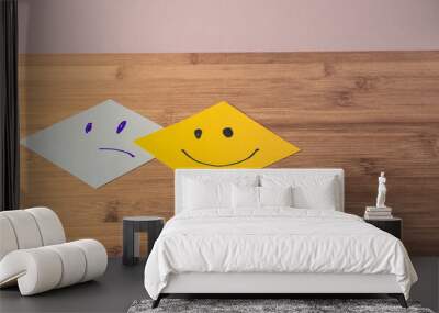 positive message smile happy sad motivation Wall mural