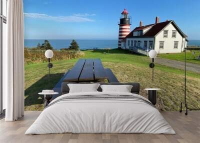 West Quoddy Lighthouse in Lubec, Maine USA Wall mural