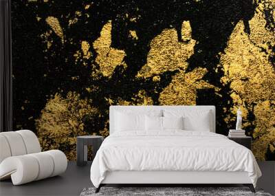 background black gold spots Wall mural