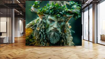 Satyr, pan, mythology character, semigod. AI generative Wall mural