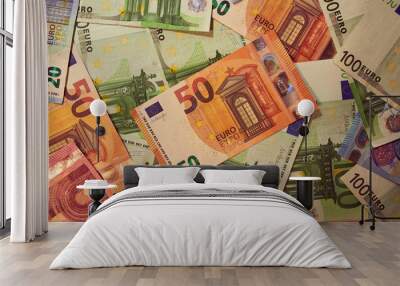 Euro Money. Euro cash background. Euro Money Banknotes Wall mural