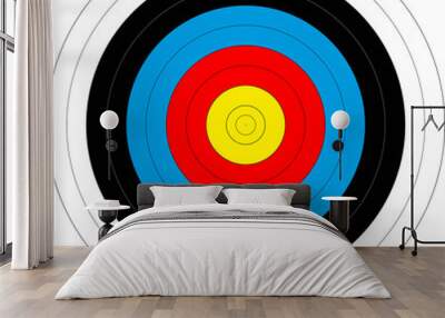 Archery target official size illustration isolated  Wall mural