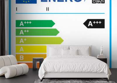 EU domestic appliances energetic class vector illustration - European Union energy label editable pictogram Wall mural