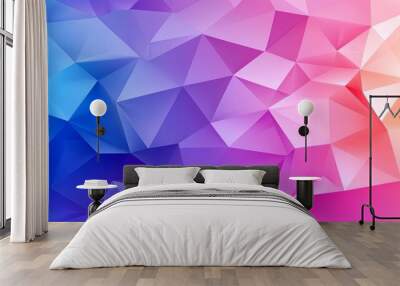 Soft gradient background with abstract geometric forms, bright and bold color palette, smooth transitions, professional design, visually appealing and balanced Wall mural