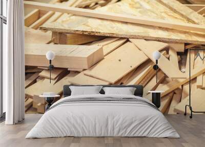 timber waste wood Wall mural